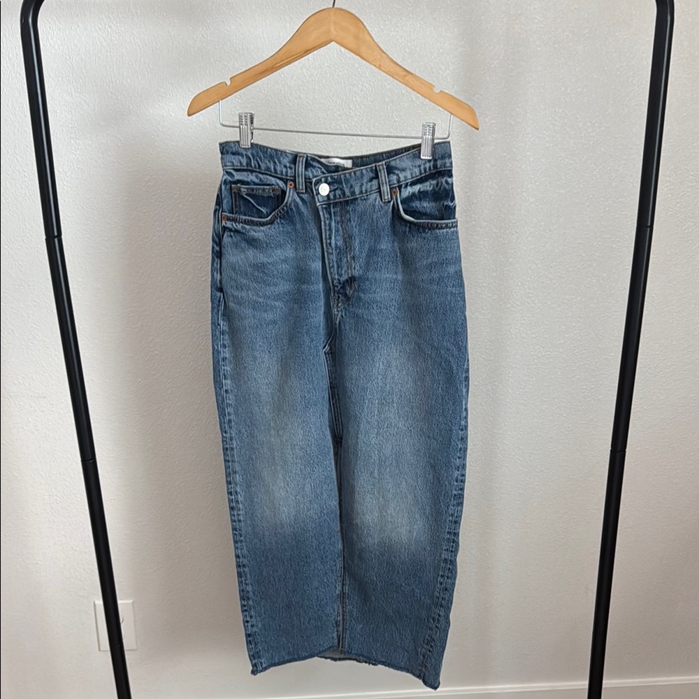 Reformation Blue Denim Skirt size 27